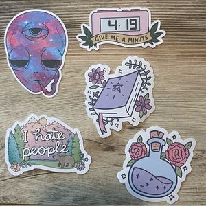 5 Custom Stickers Bundle